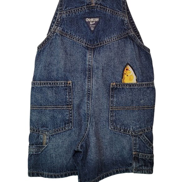 OshKosh B'Gosh Custom Embroidered Fishing Overalls, Youth Size 3T 100% Cotton - Picture 5 of 5